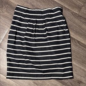 Dynamite Black and White Striped Pencil Skirt